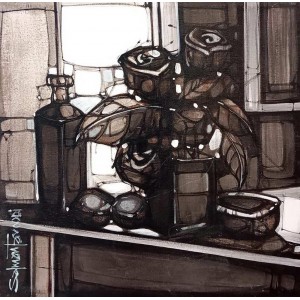 Salman Farooqi, 20 x 20 Inch, Acrylic on Canvas, Abstract Painting, AC-SF-659